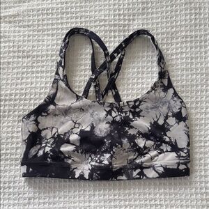 Lululemon Athletica Black and White Patterned Sports Bra